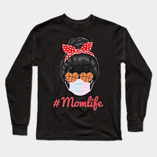 Mom Life Basketball Mothers Day Face Long Sleeve T-Shirt